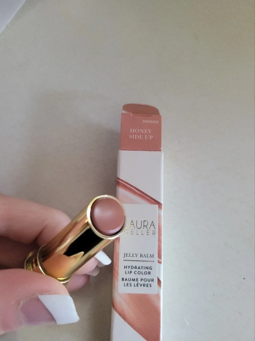 Laura Geller Jelly Balm Lipstick in Honey Side Up - Soft Nude Pink